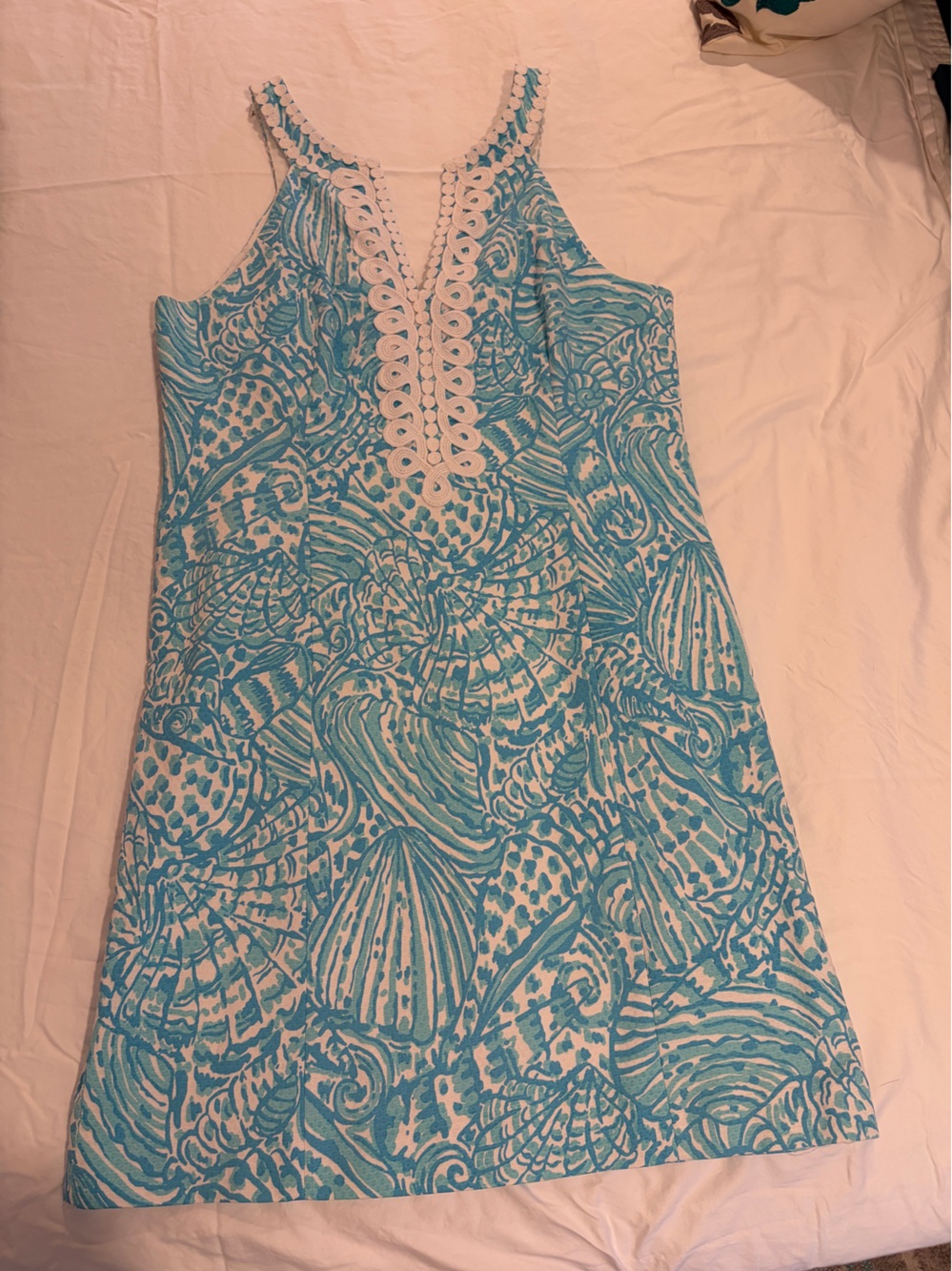 Lilly Pulitzer Turquoise Shell-Print shift dress